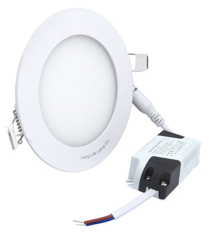 6w LED Round Recessed Ceiling Flat Panel Ultra Slim Warm White - Energy Light Bulbs - Free delivery on all orders