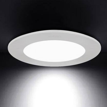 6w LED Round Recessed Ceiling Panel Ultra slim 6500K - Energy Light Bulbs - Free delivery on all orders
