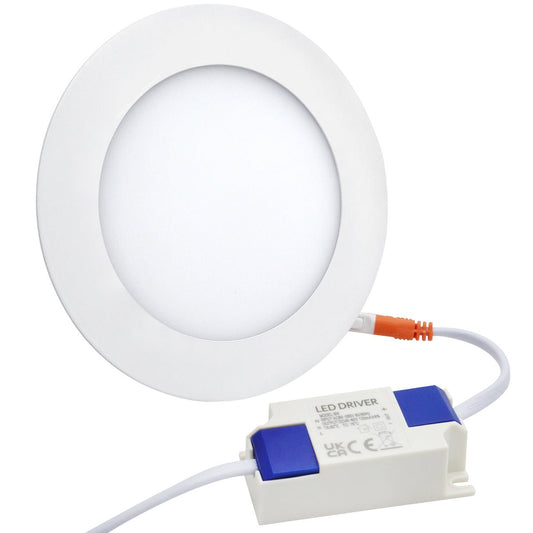 6w LED Round Recessed Ceiling Panel Ultra slim 6500K - Energy Light Bulbs - Free delivery on all orders