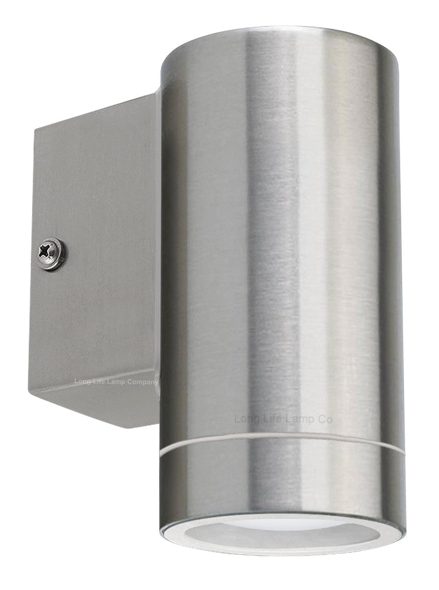 6w LED Single Stainless Steel Wall Light IP65 - Energy Light Bulbs - Free delivery on all orders