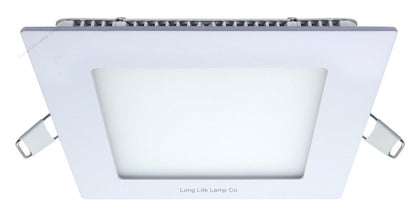 6w LED Square Recessed Ceiling Panel Cool White 6500k - Energy Light Bulbs - Free delivery on all orders