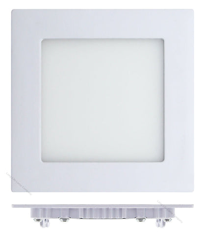 6w LED Square Recessed Ceiling Panel Cool White 6500k - Energy Light Bulbs - Free delivery on all orders