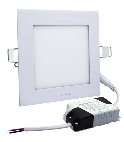 6w LED Square Recessed Ceiling Panel Cool White 6500k - Energy Light Bulbs - Free delivery on all orders
