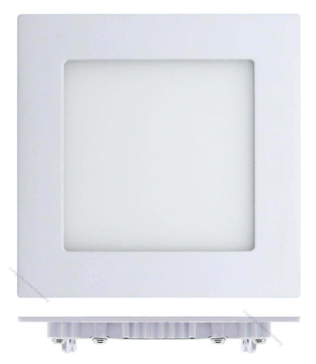 6w LED Square Recessed Ceiling Panel Warm White 3000K - Energy Light Bulbs - Free delivery on all orders