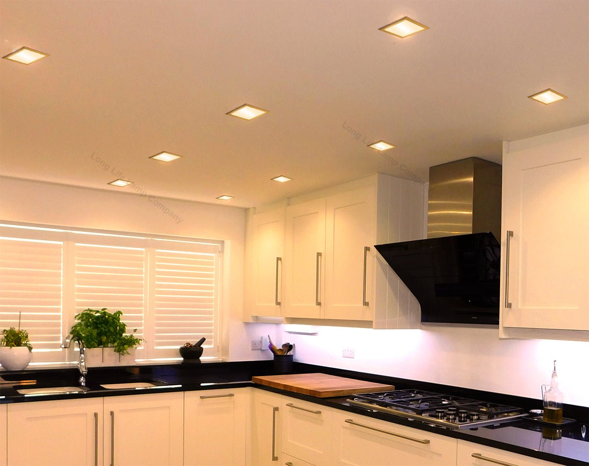 6w LED Square Recessed Ceiling Panel Warm White 3000K - Energy Light Bulbs - Free delivery on all orders