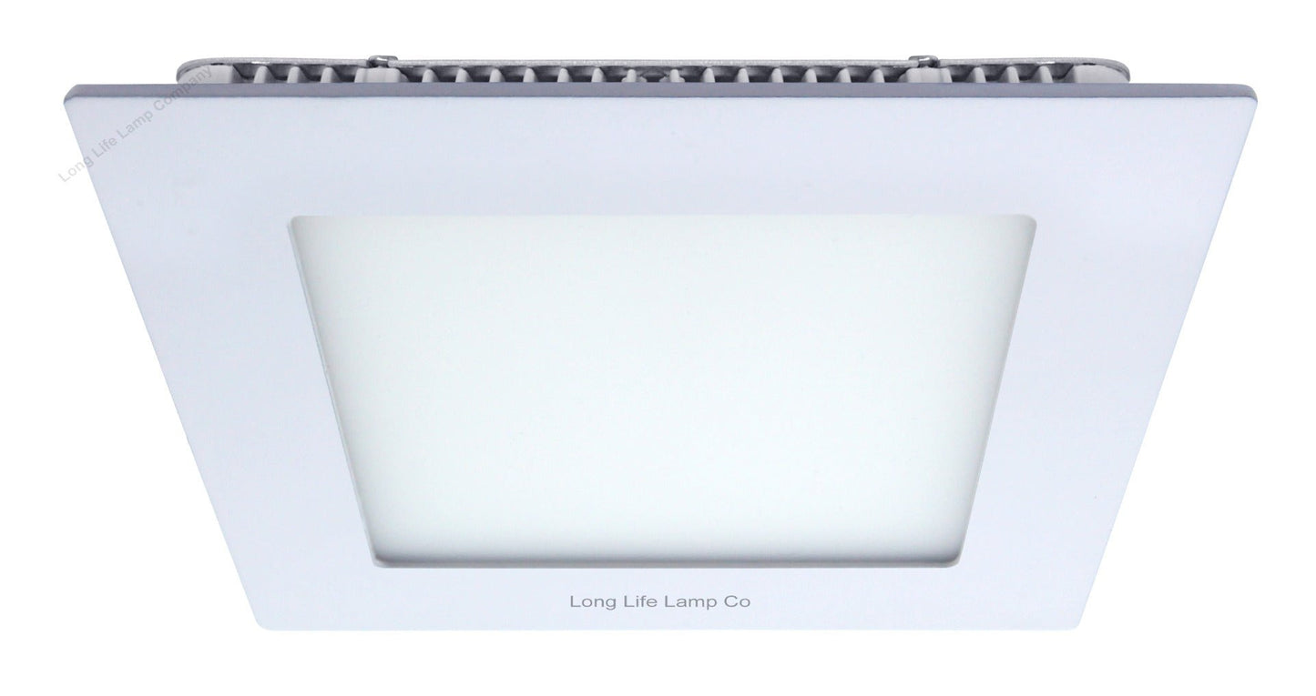 6w LED Square Recessed Ceiling Panel Warm White 3000K - Energy Light Bulbs - Free delivery on all orders