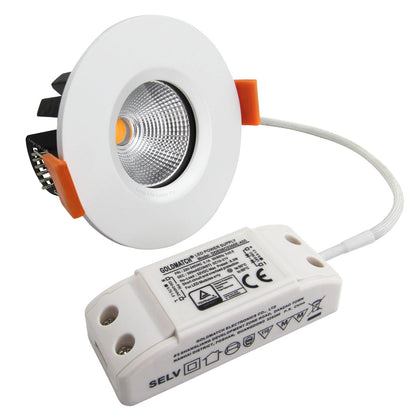 6w Modern LED Recessed Fire Rated Ceiling Down Light IP65 Warm White 3000k - Energy Light Bulbs - Free delivery on all orders