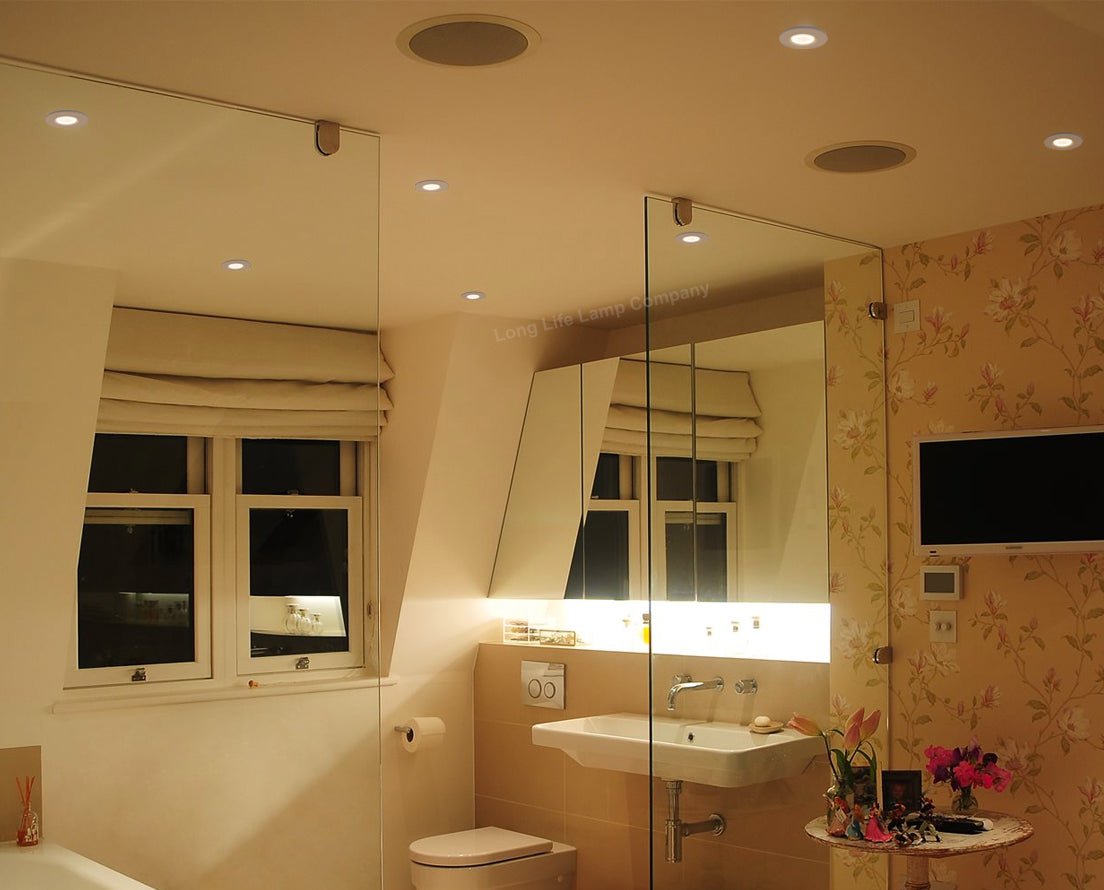 6w Modern LED Recessed Fire Rated Ceiling Down Light IP65 Warm White 3000k - Energy Light Bulbs - Free delivery on all orders