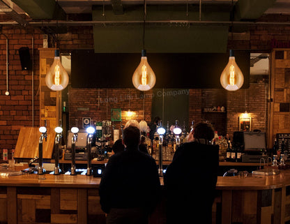 6W Pear Shape Antique Vintage LED E27 Smoked Glass Dimmable - Energy Light Bulbs - Free delivery on all orders