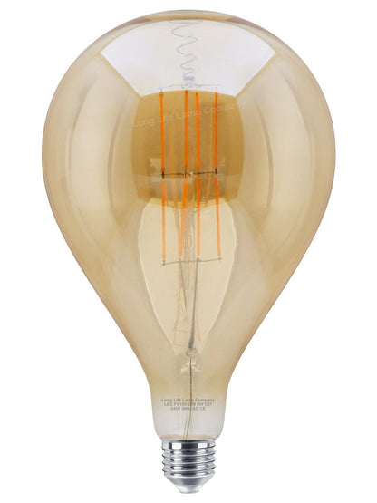 6W Pear Shape Antique Vintage LED E27 Smoked Glass Dimmable - Energy Light Bulbs - Free delivery on all orders