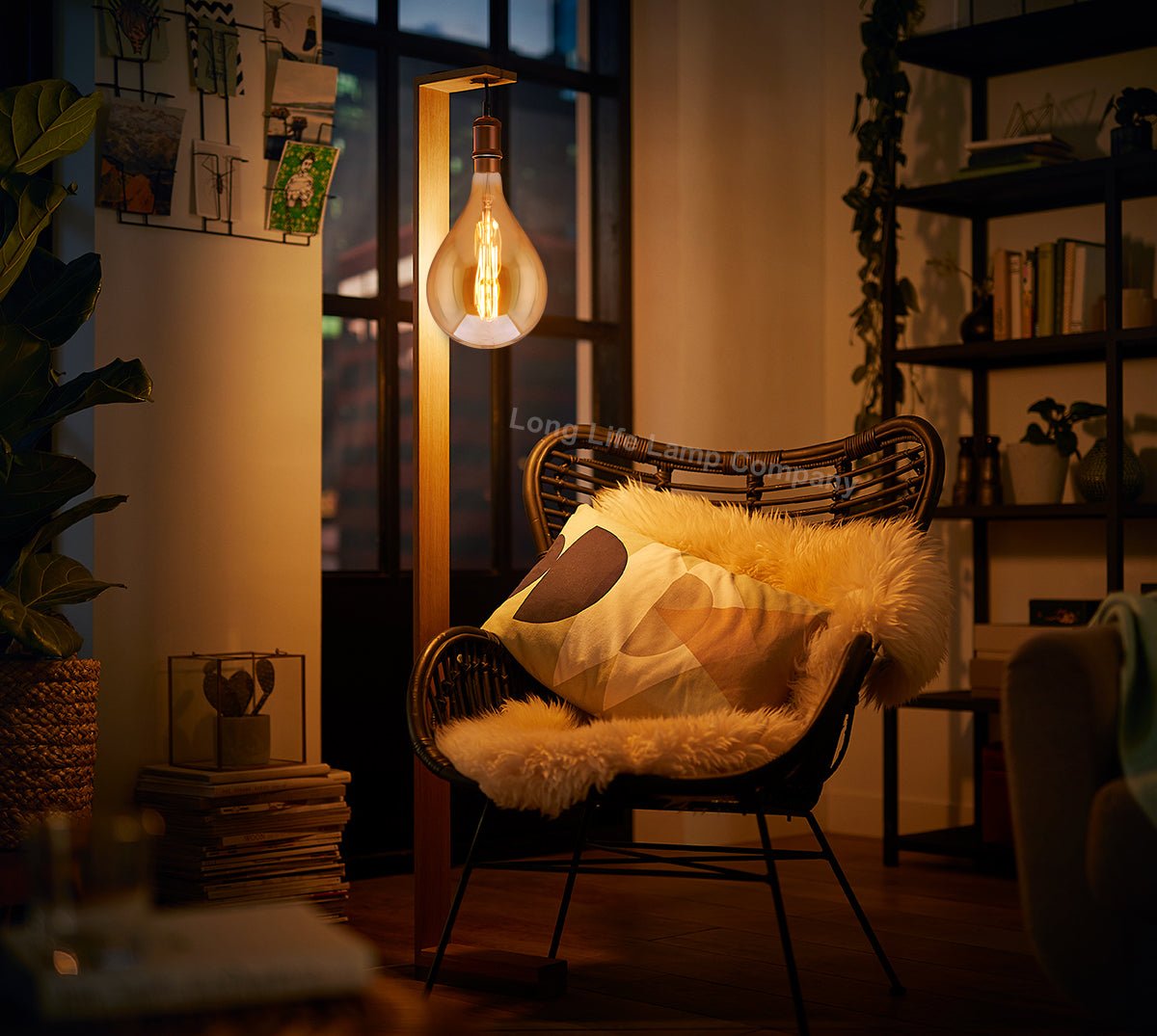 6W Pear Shape Antique Vintage LED E27 Smoked Glass Dimmable - Energy Light Bulbs - Free delivery on all orders