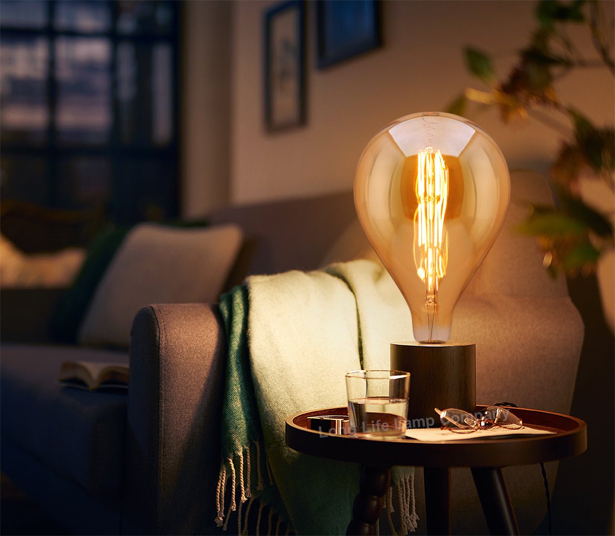 6W Pear Shape Antique Vintage LED E27 Smoked Glass Dimmable - Energy Light Bulbs - Free delivery on all orders