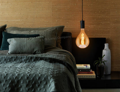 6W Pear Shape Antique Vintage LED E27 Smoked Glass Dimmable - Energy Light Bulbs - Free delivery on all orders