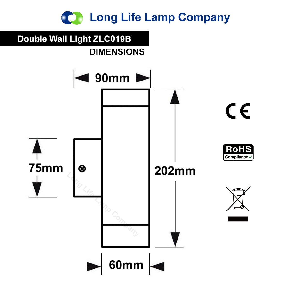 6w Red,Green, Blue Coloured LED Wall Light Black Body - Energy Light Bulbs - Free delivery on all orders