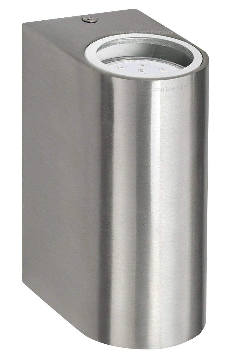 6w Red,Green, Blue Coloured Stainled Steel Wall Light - Energy Light Bulbs - Free delivery on all orders