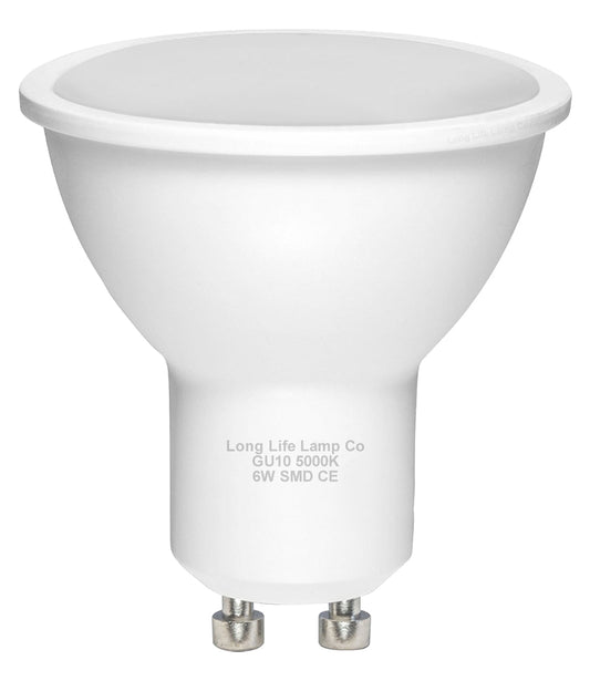 6w SMD LED Light Bulb GU10 50w brightness Cool White - Energy Light Bulbs - Free delivery on all orders