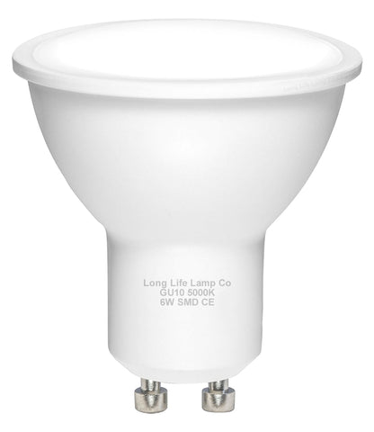 6w SMD LED Light Bulb GU10 50w brightness Cool White - Energy Light Bulbs - Free delivery on all orders