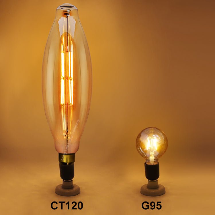 6w Tubular Antique Vintage LED Dimmable E27 Smoked Glass - Energy Light Bulbs - Free delivery on all orders
