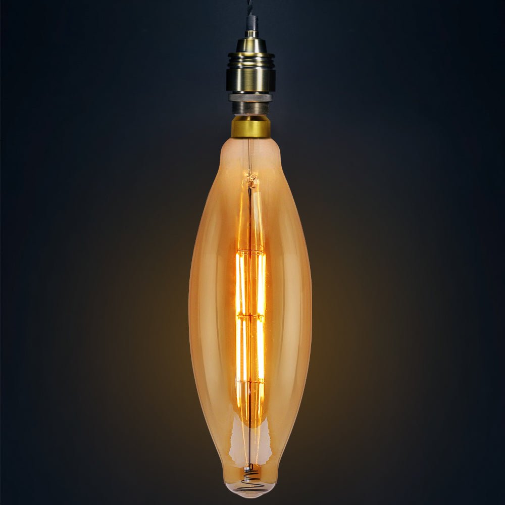 6w Tubular Antique Vintage LED Dimmable E27 Smoked Glass - Energy Light Bulbs - Free delivery on all orders