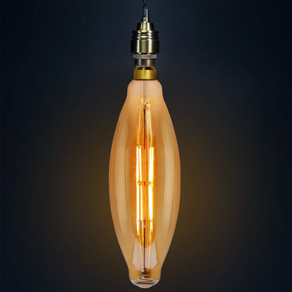 6w Tubular Antique Vintage LED Dimmable E27 Smoked Glass - Energy Light Bulbs - Free delivery on all orders