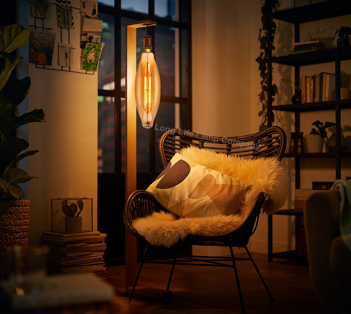 6w Tubular Antique Vintage LED Dimmable E27 Smoked Glass - Energy Light Bulbs - Free delivery on all orders