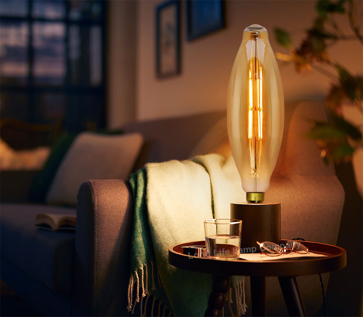 6w Tubular Antique Vintage LED Dimmable E27 Smoked Glass - Energy Light Bulbs - Free delivery on all orders