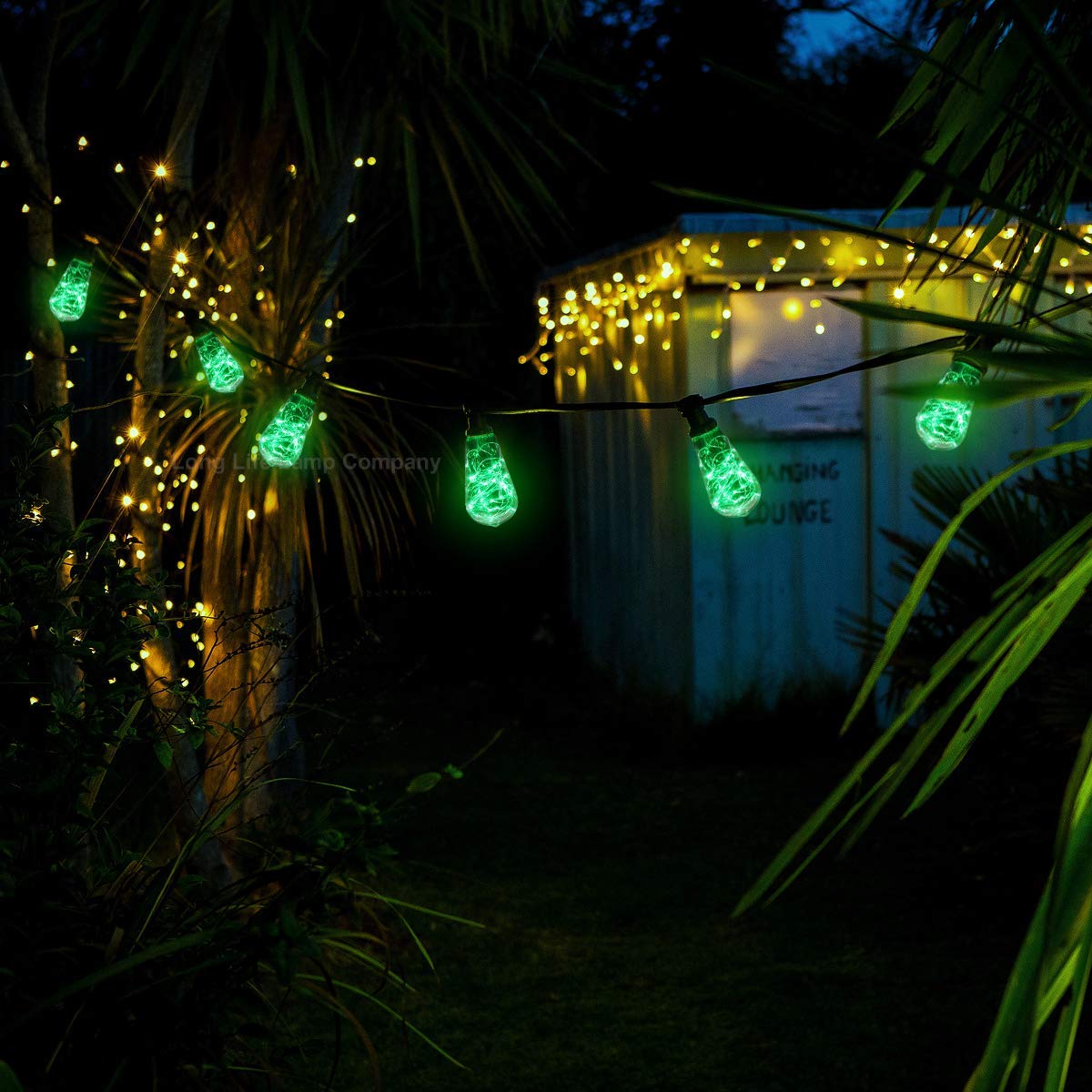 1w E27 ST58 LED Green Fairy String Filament Light Bulb - Free delivery on all orders