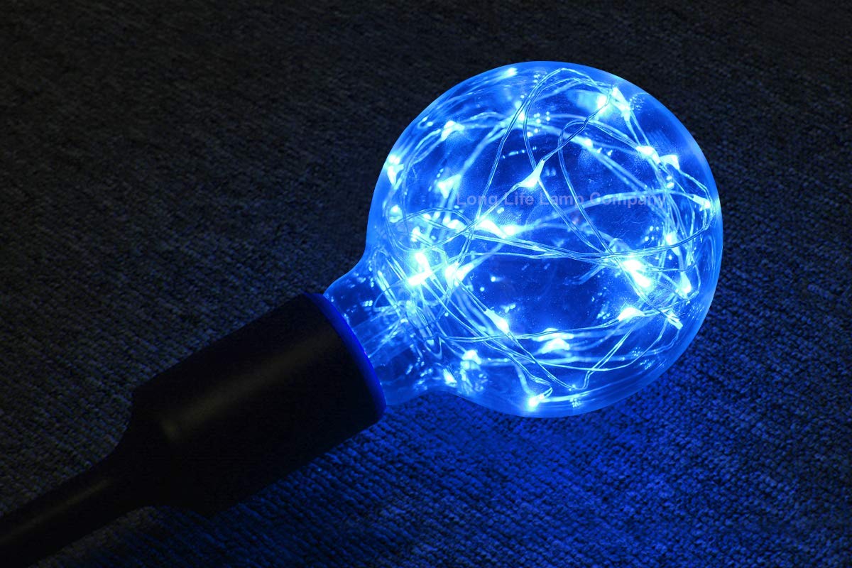 1w E27 LED Globe Decorative Light Bulb Blue G95 - Free delivery on all orders