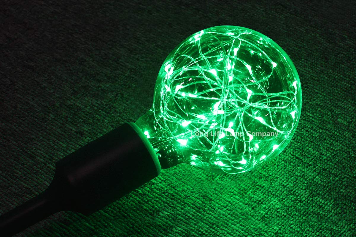 1w E27 LED Globe Decorative Light Bulb Green G95 - Free delivery on all orders