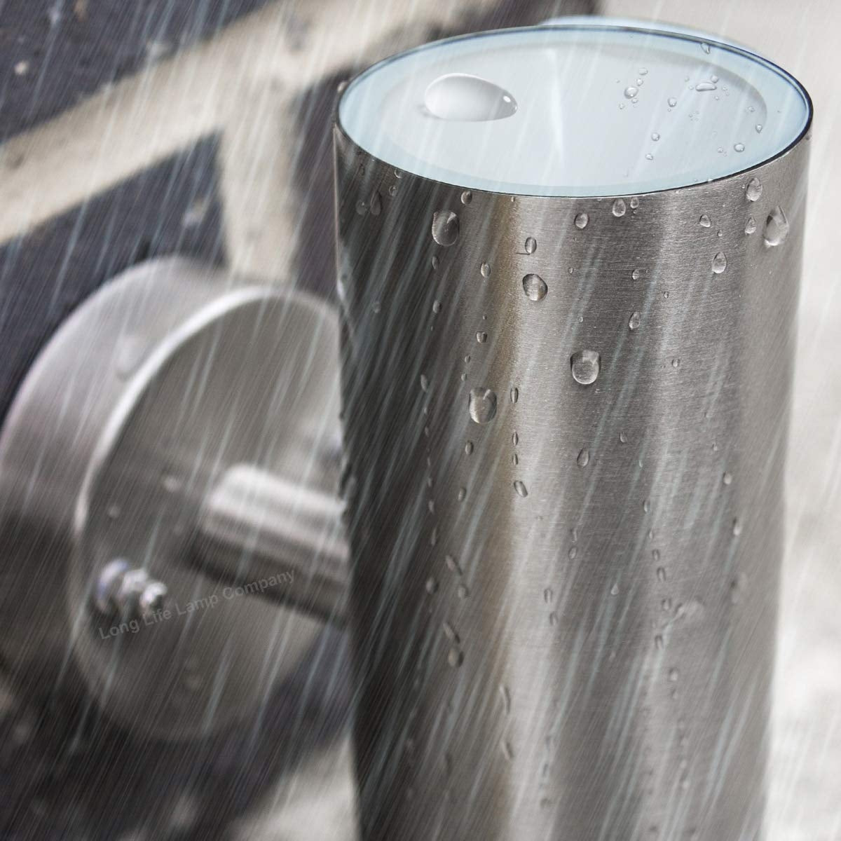 8w Modern Outdoor LED Stainless Steel Double Wall Light Cool White - Free delivery on all orders