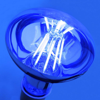 8w LED R80 Reflector Light Bulb E27 Blue Replacement For Halogen Spots