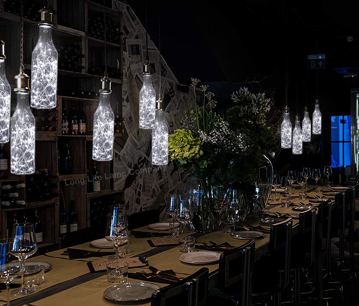 1W LED Bottle Bulb E27 Cool White Fairy Filament Decorative - Free delivery on all orders