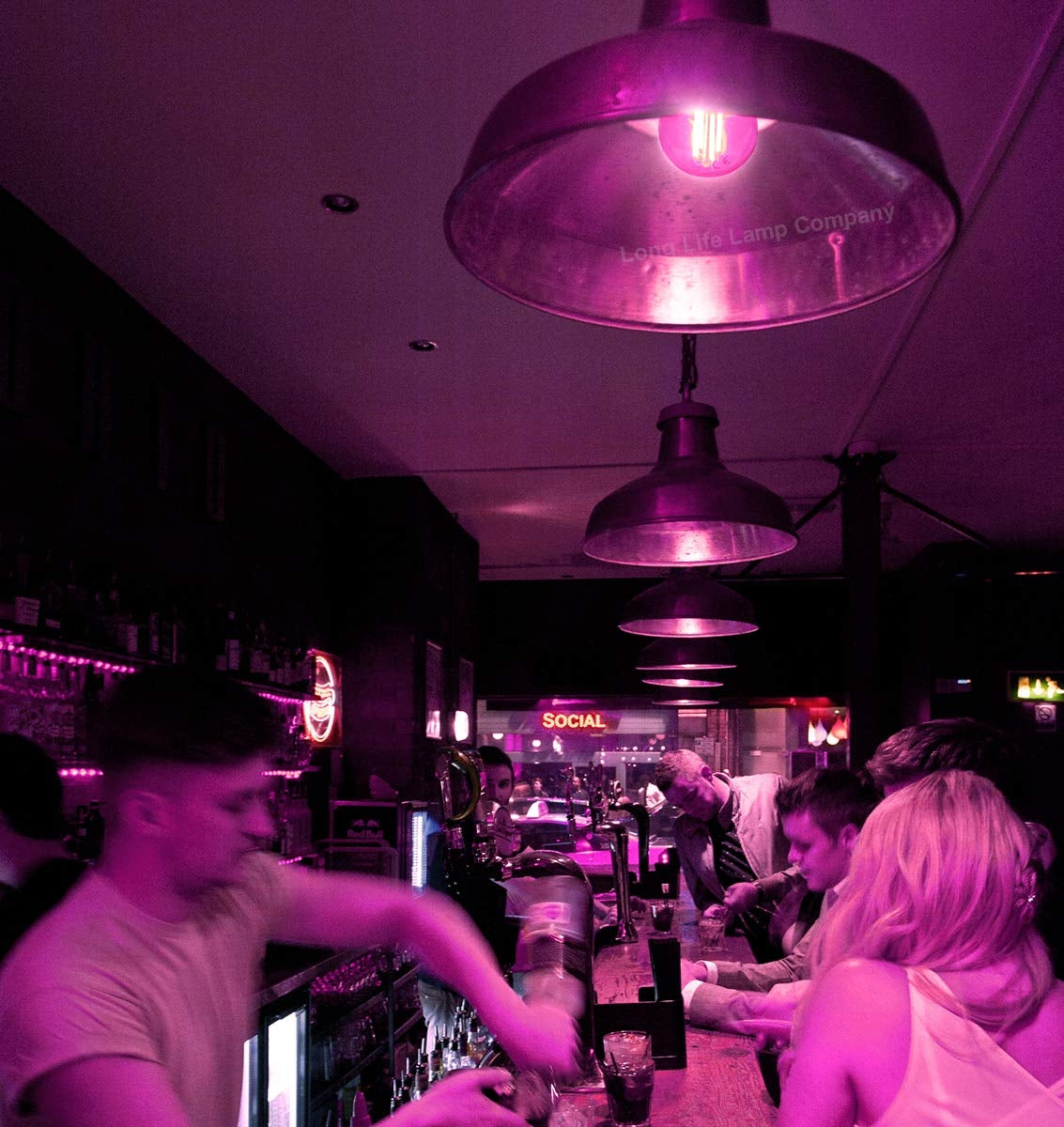 4w LED Golf Ball Purple Light Bulb E27 Clear Glass