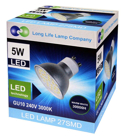 5w 27 SMD LED GU10 Light Bulb Warm White