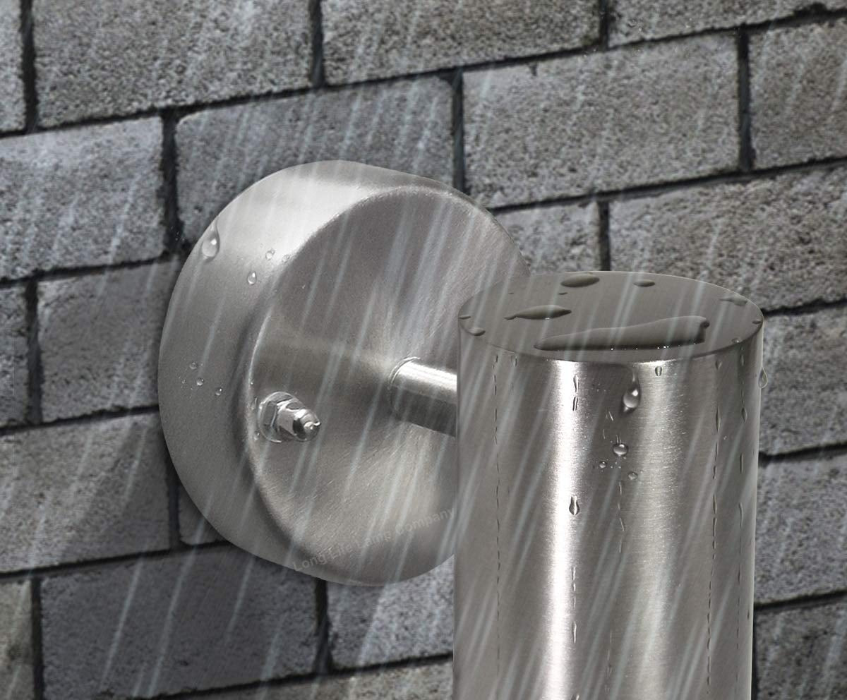 4W LED Outdoor Wall Light Cool White Stainless Steel IP44 - Free delivery on all orders