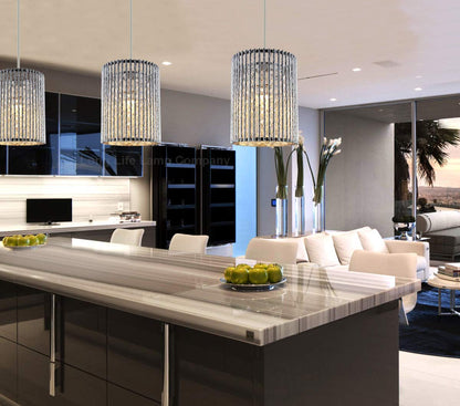 Ceiling Hanging Pendant Lamp Shade Crystal Droplet Chandelier - Free delivery on all orders