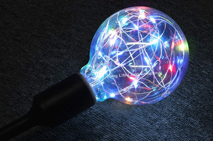 1w E27 LED Globe Decorative Light Bulb RGB G95 - Free delivery on all orders