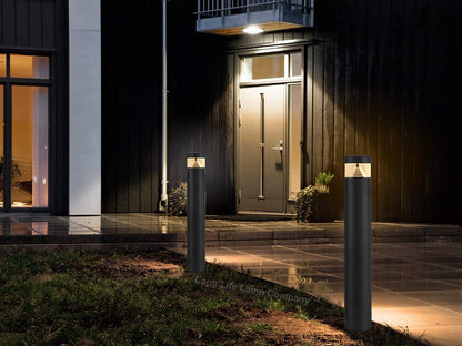 3w Black LED Bollard Post Ground Spike Light Warm White