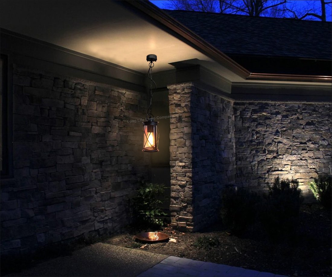 Hanging Lantern Light Black with Chain ZLC013