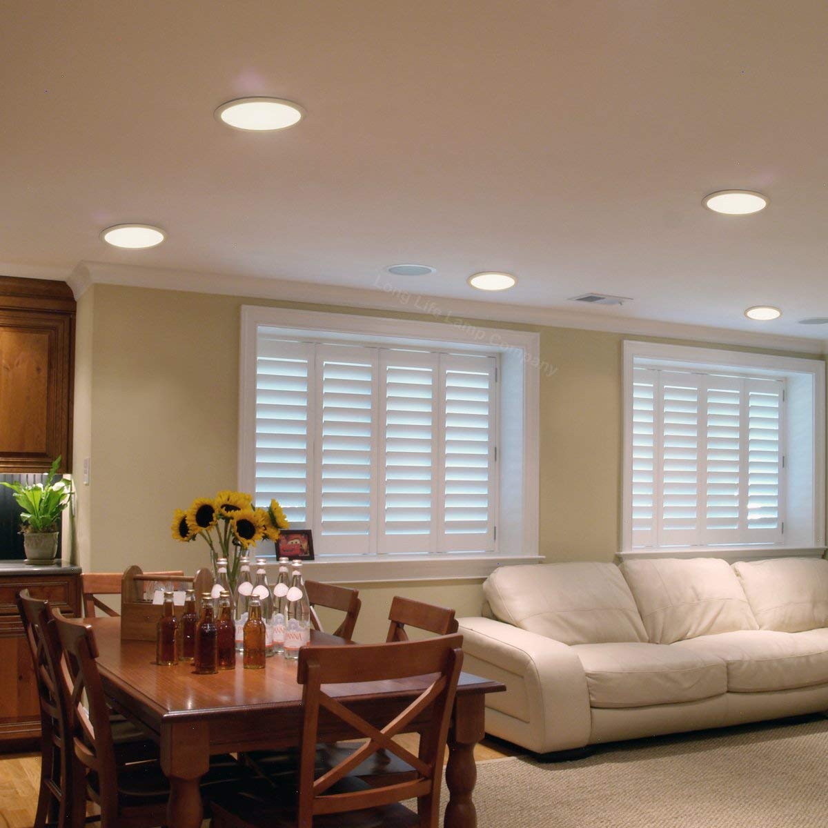 18w Round LED Recessed Ceiling Panel Light White 4000K - Free delivery on all orders