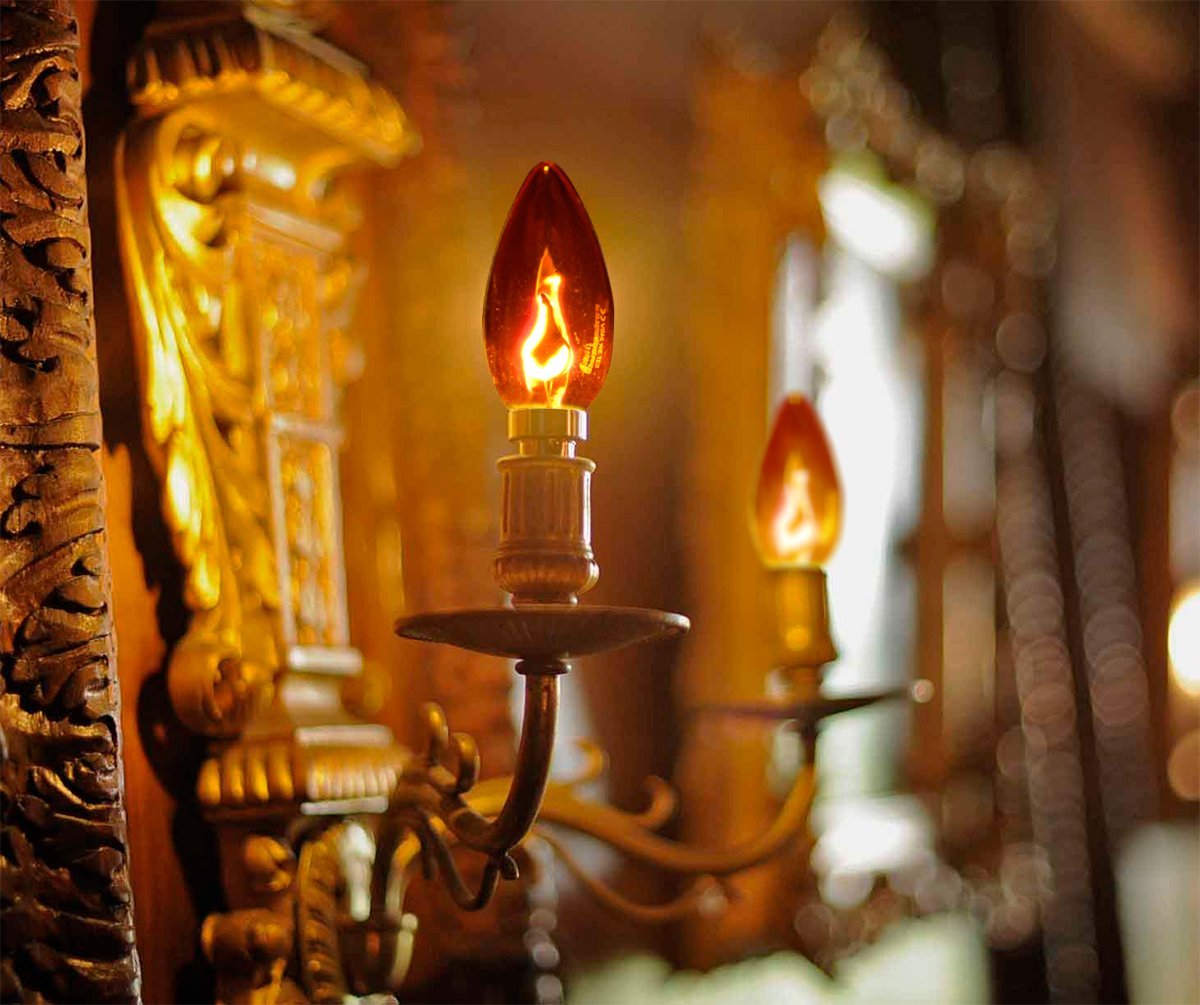 3w Flicker Flame Candle Light Bulb B22 Bayonet