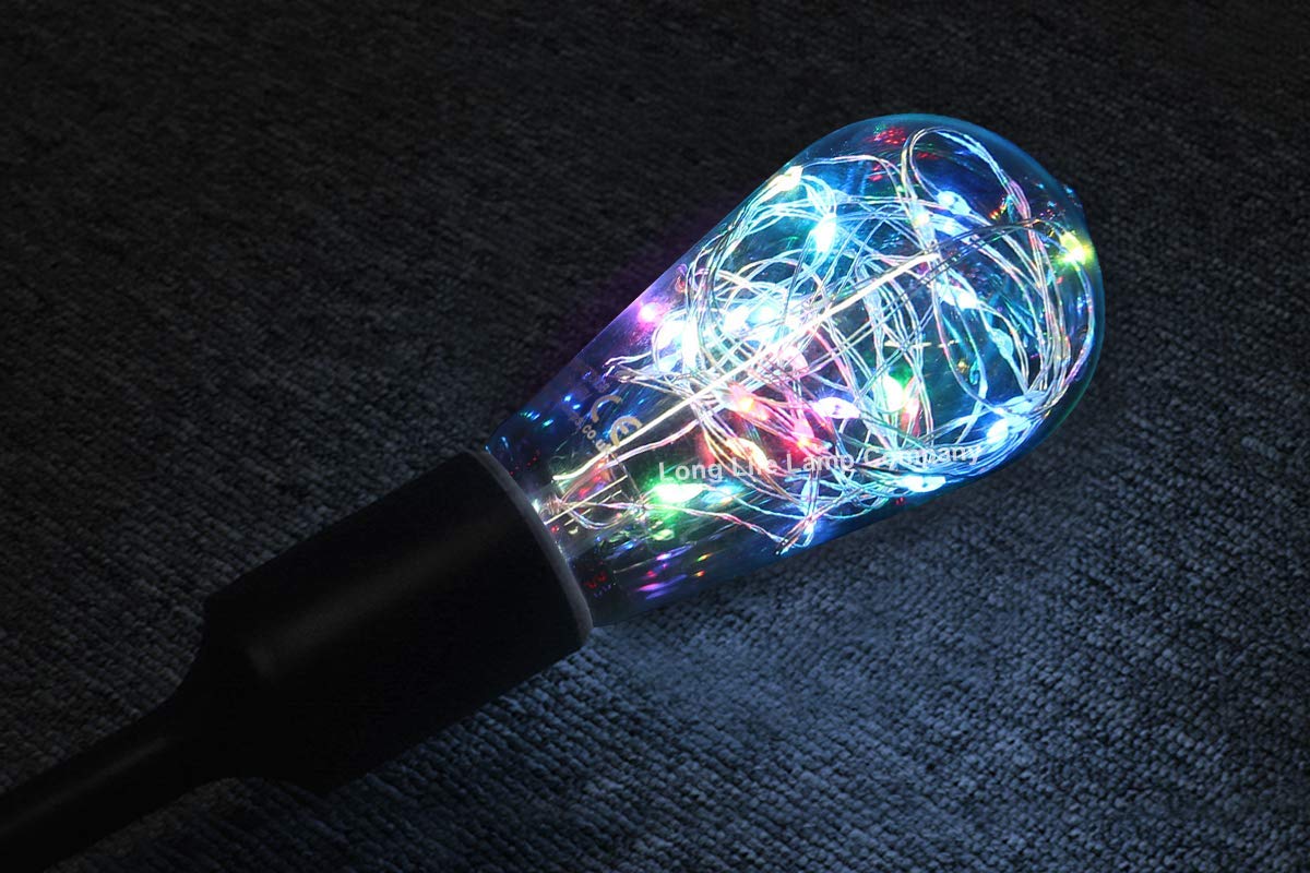 1w E27 ST58 LED RGB Fairy String Filament Light Bulb
