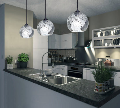 Vintage Glass Globe Ceiling Hanging Pendant Light Shade Mosaic Lighting