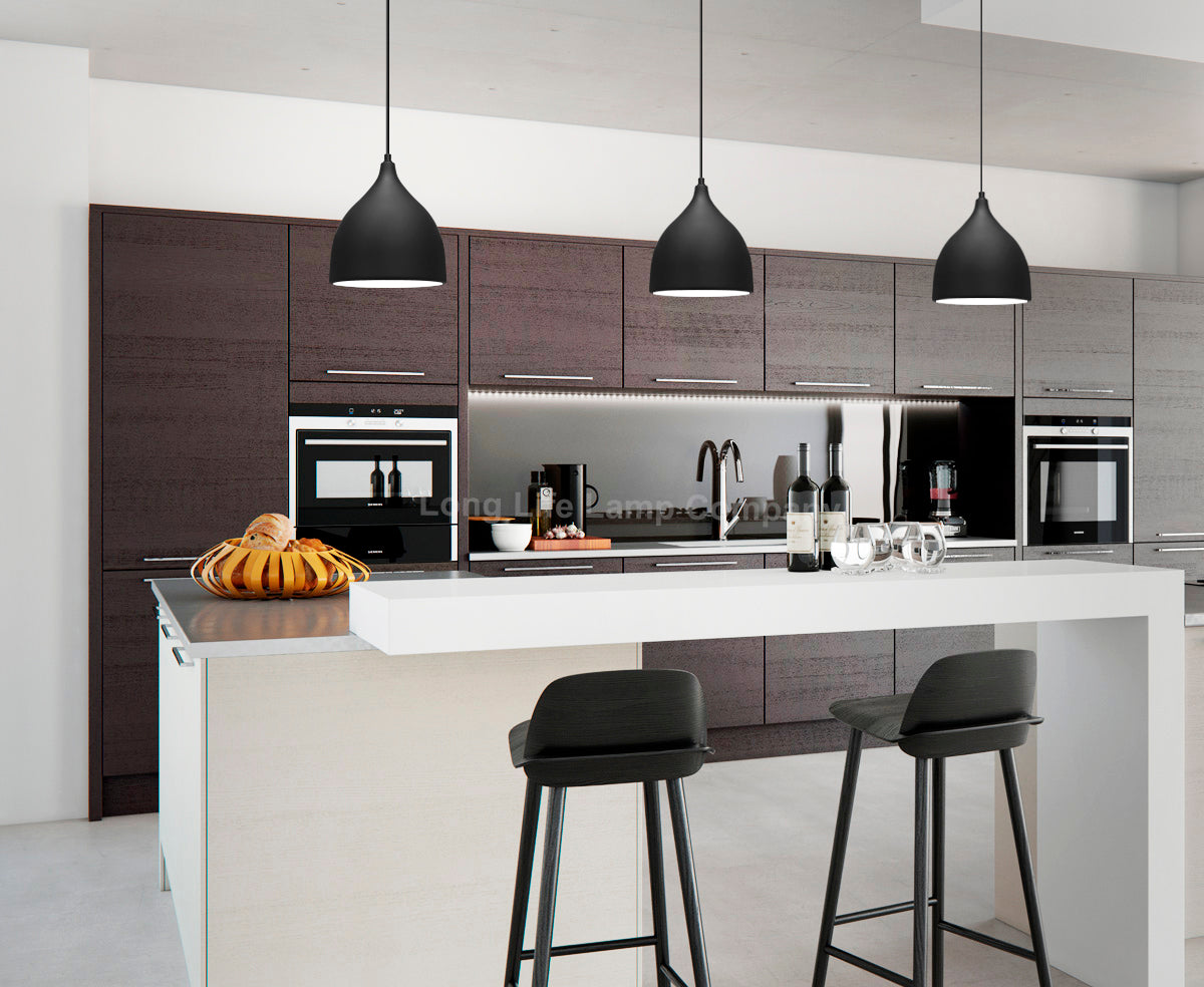 Minimalist Modern Pendant Ceiling Light Black Shade - Free delivery on all orders