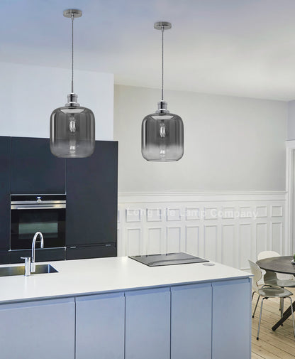 Modern Vintage Glass Grey Pendant Light M0202