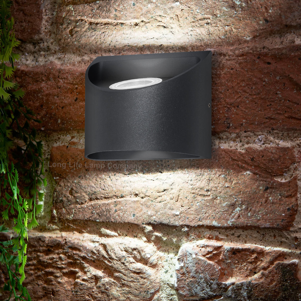 Modern LED Outdoor Wall Light Black Cool White