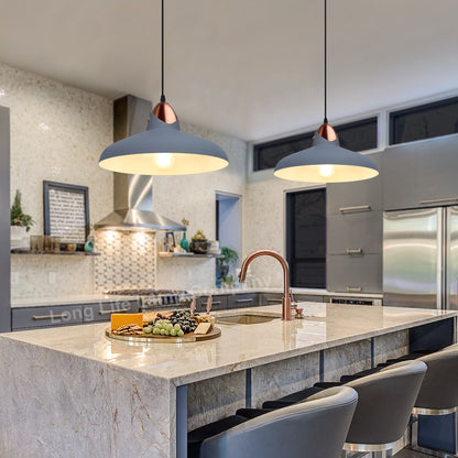 Retro Vintage Industrial Grey Metal Ceiling Pendant Light M0210