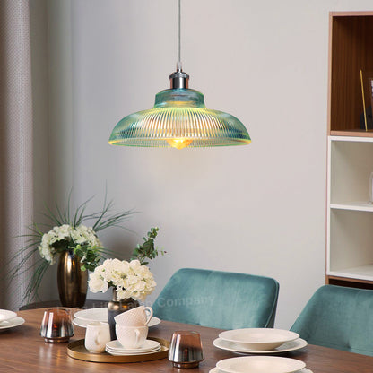 Retro Vintage Blue Glass Ceiling Pendant Light M0216