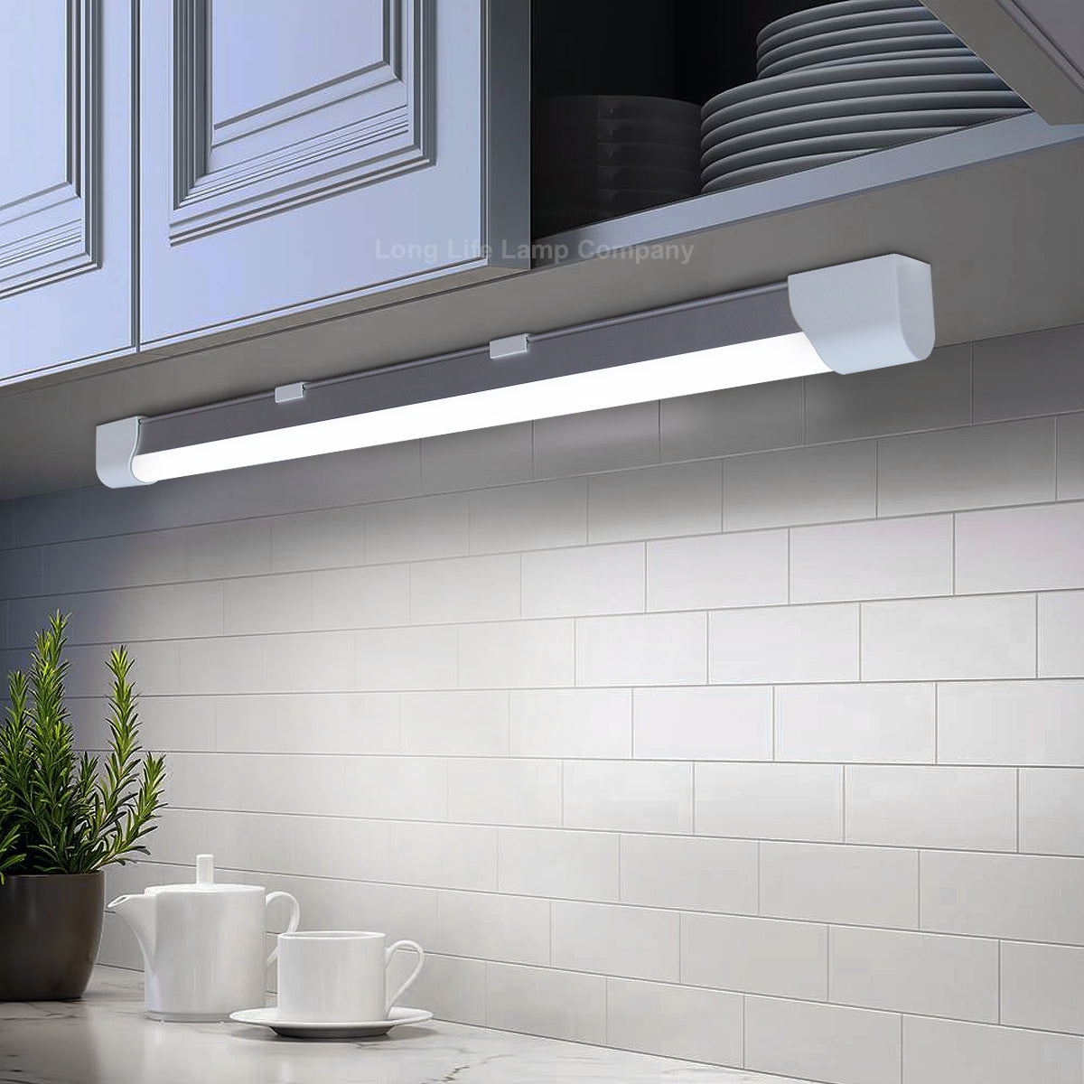 10W LED Slim Batten Under Cabinet Tube Light Cool White 2 feet - Free delivery on all orders