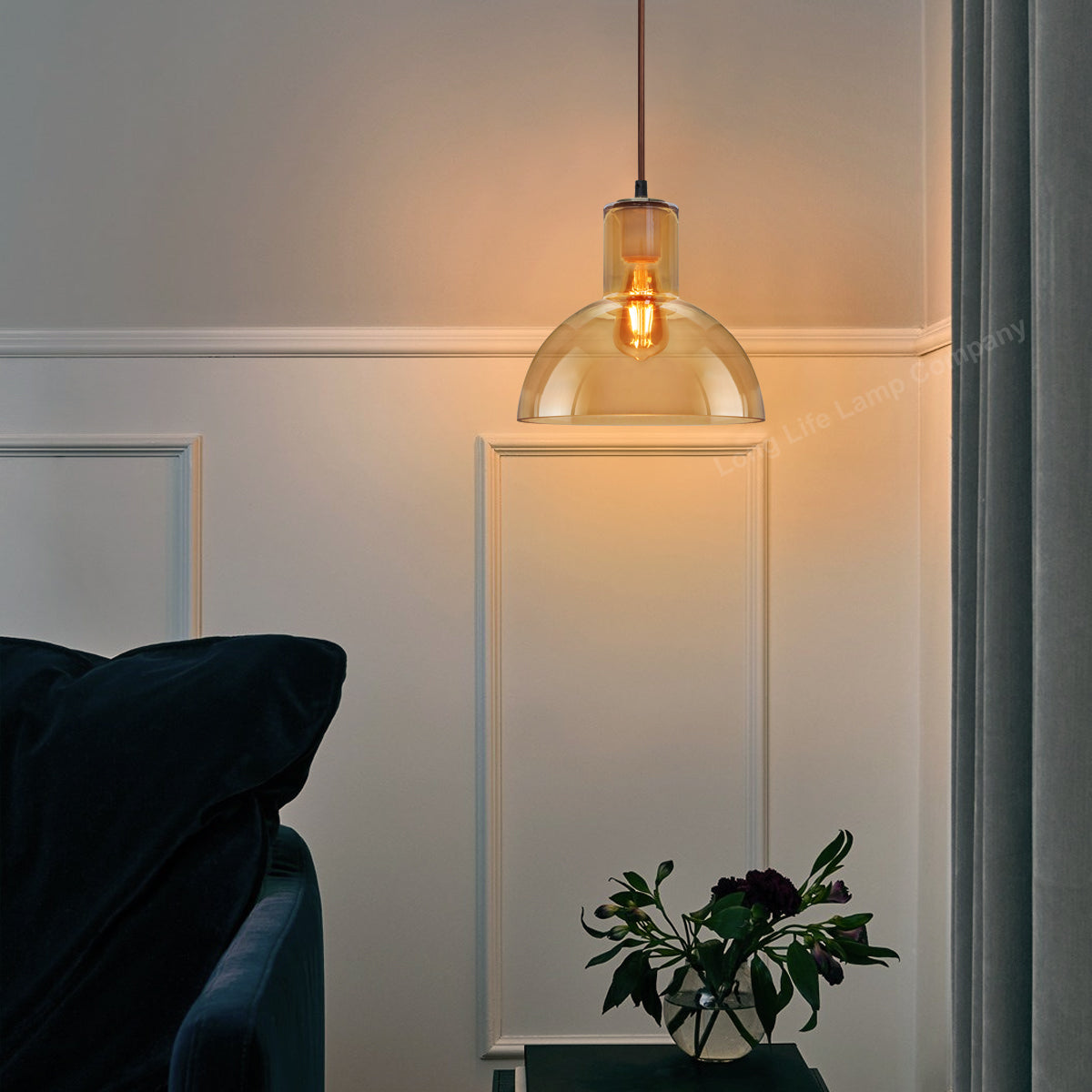 Modern Vintage Ceiling Gold Glass Pendant Lamp - Free delivery on all orders